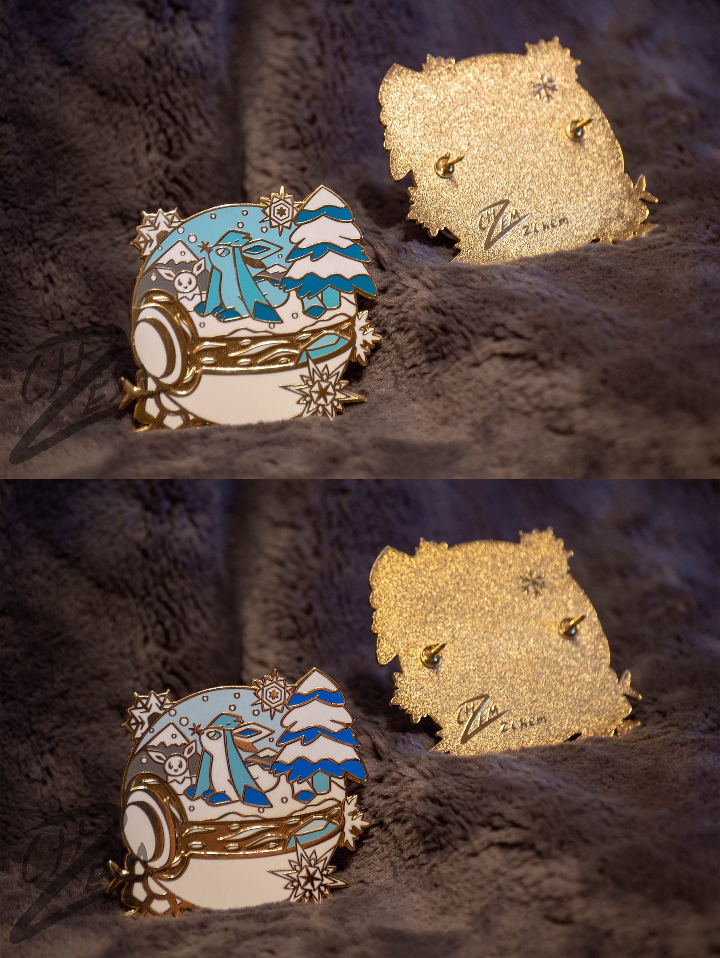 Glaceon Terrarium Enamel Pin