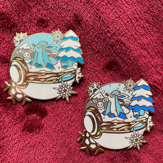 Glaceon Terrarium Enamel Pin