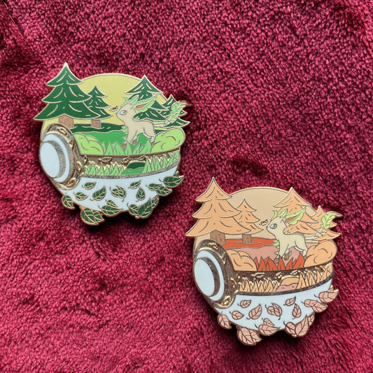 Leafeon Terrarium Enamel Pin