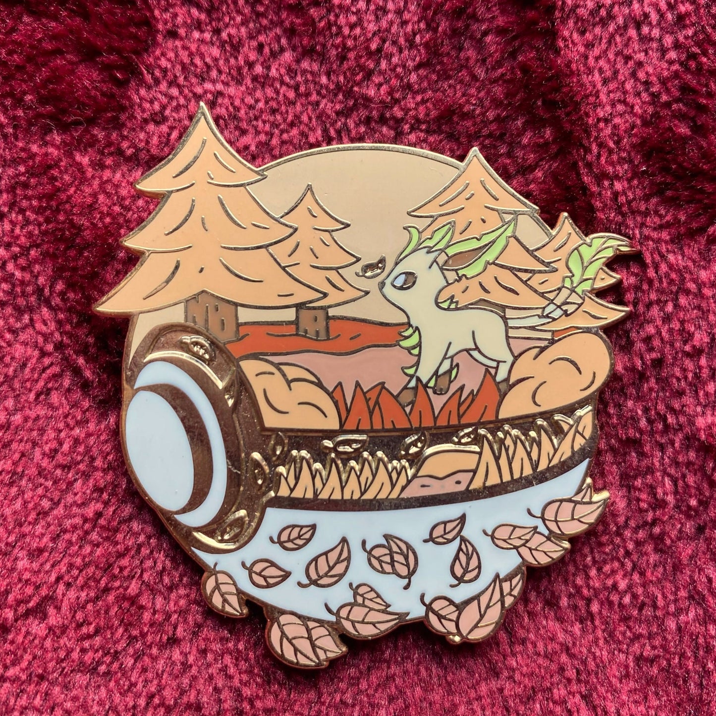 Leafeon Terrarium Enamel Pin