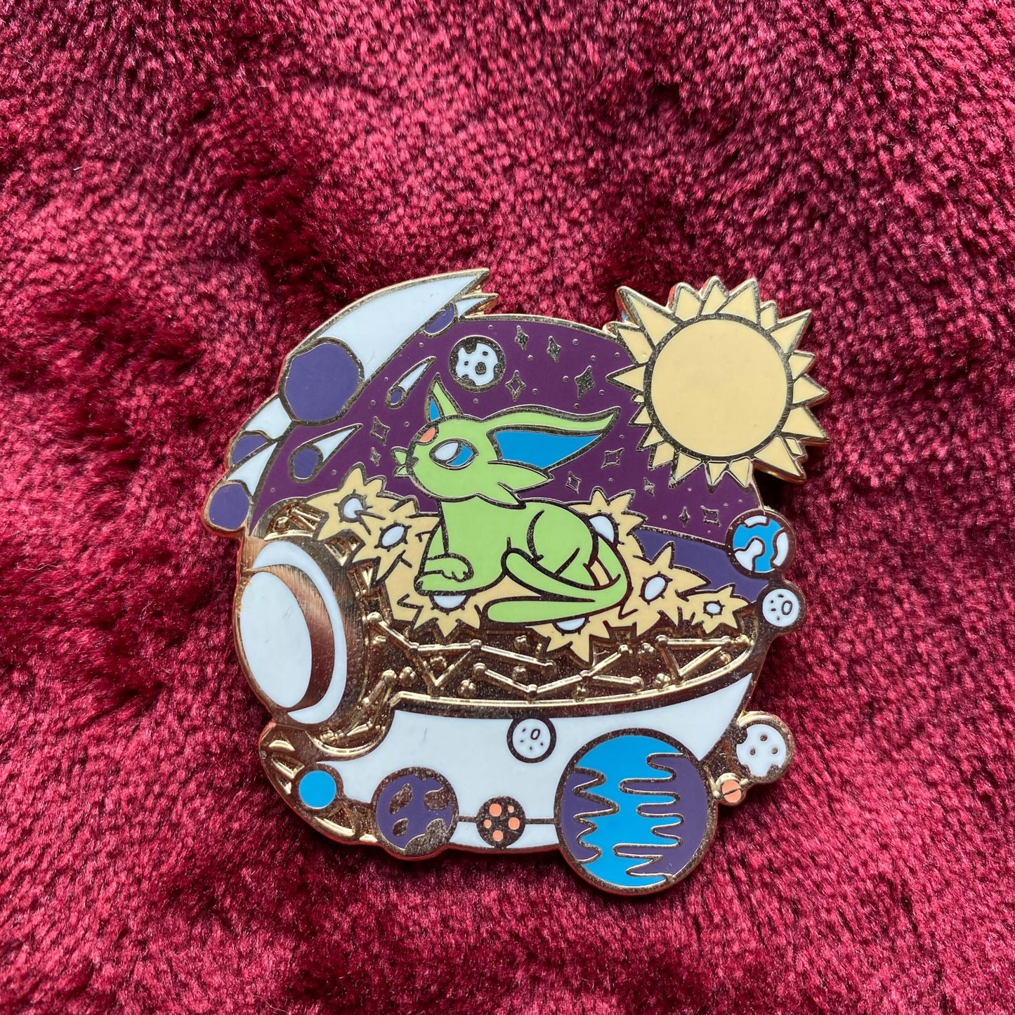 Espeon Terrarium Enamel Pin