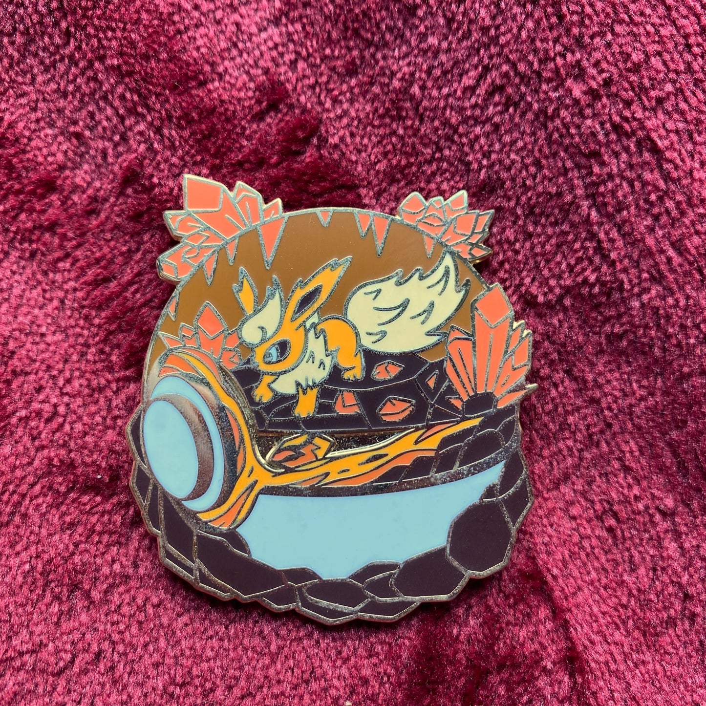 Flareon Terrarium Enamel Pin