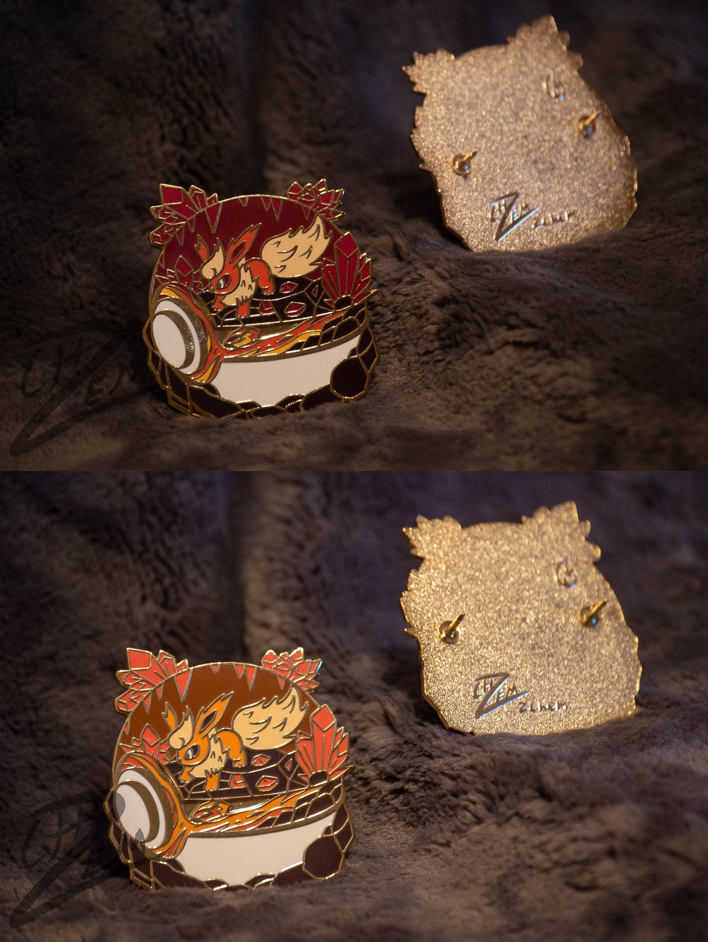 Flareon Terrarium Enamel Pin