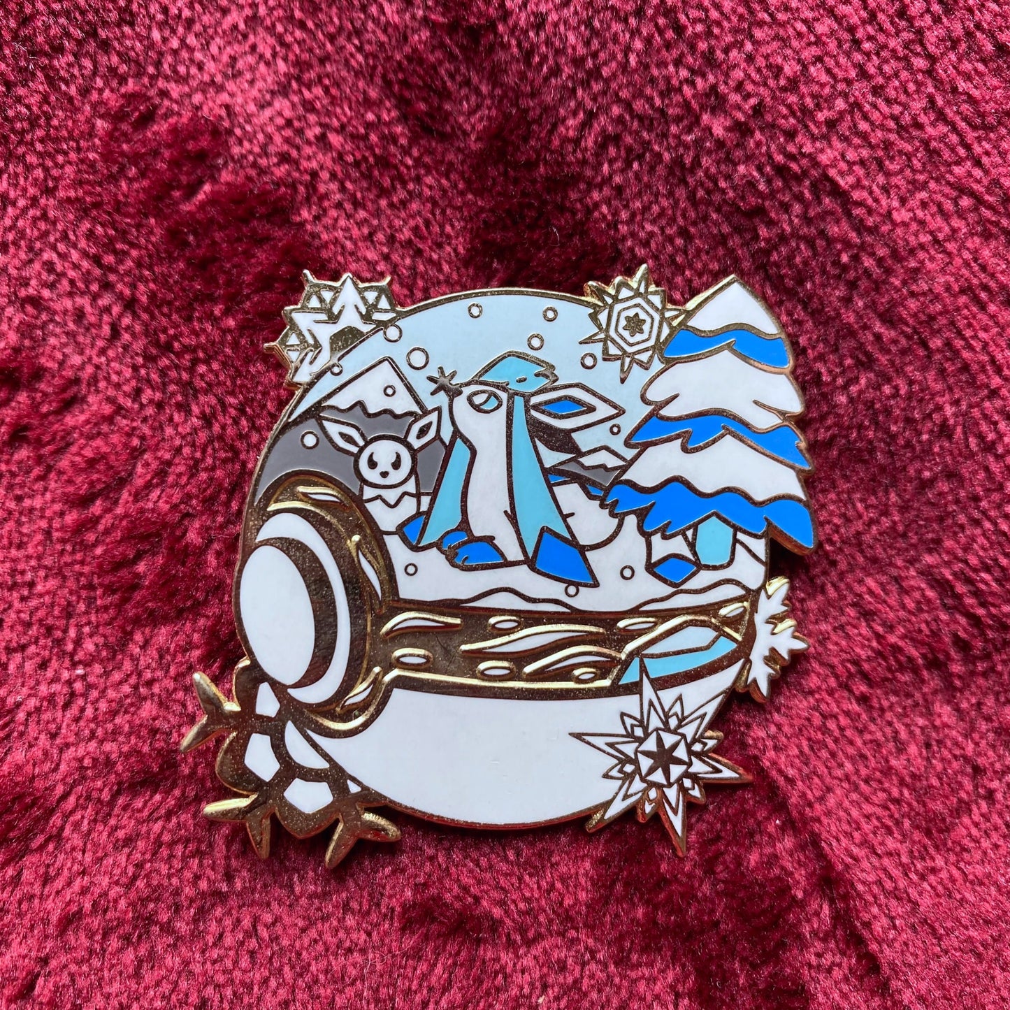 Glaceon Terrarium Enamel Pin