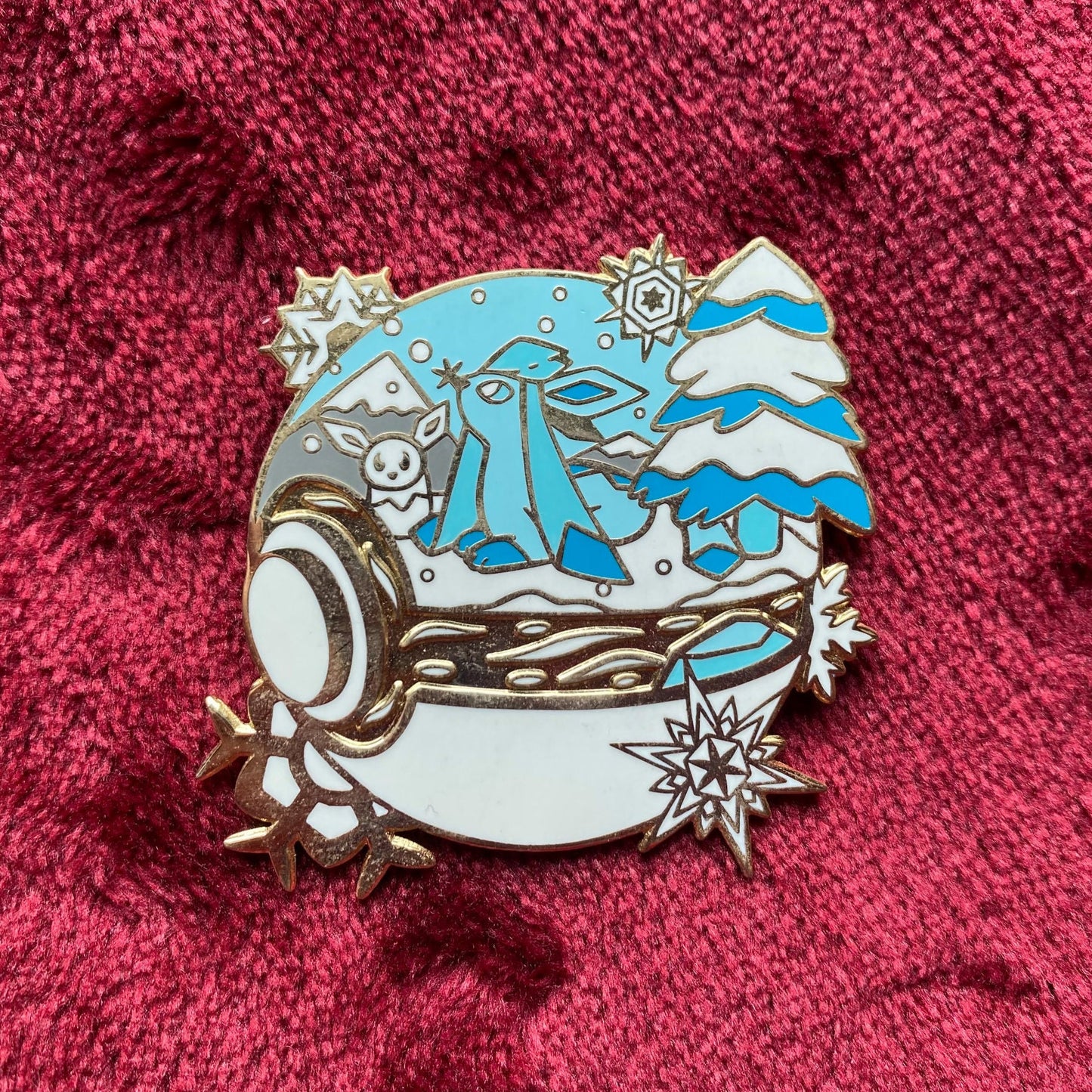 Glaceon Terrarium Enamel Pin