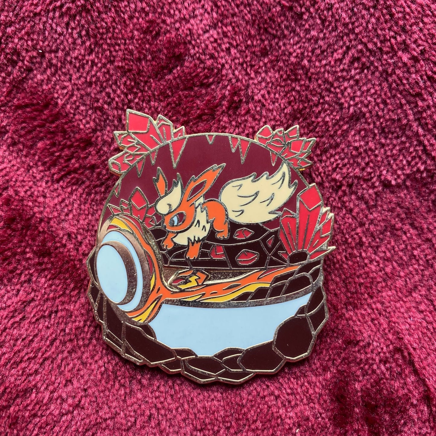 Flareon Terrarium Enamel Pin