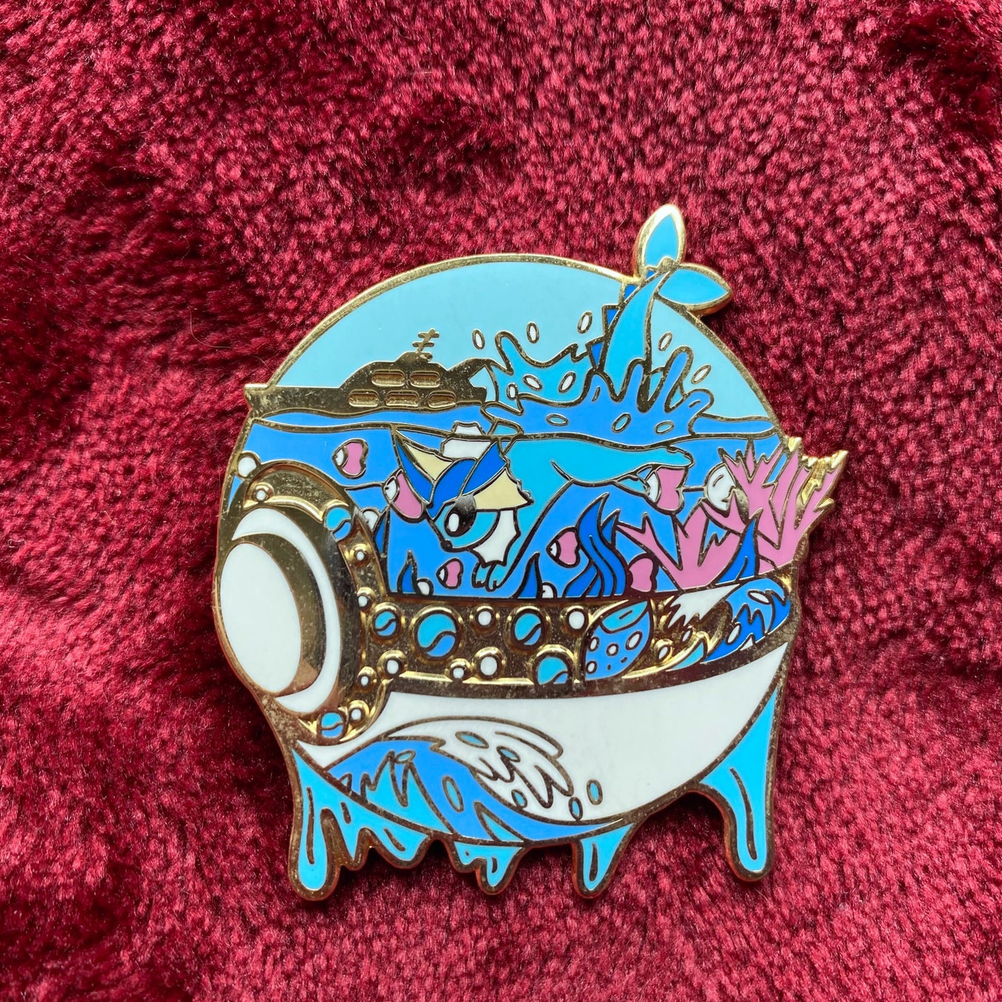 Vaporeon Terrarium Enamel Pin