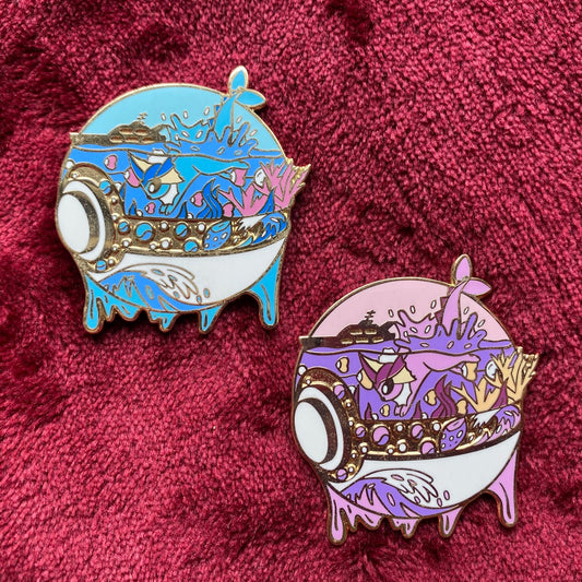 Vaporeon Terrarium Enamel Pin